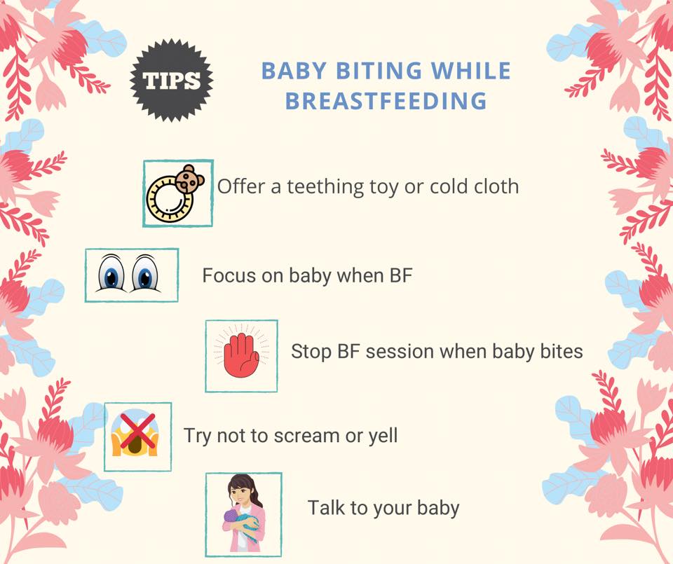 baby biting while breastfeeding tips