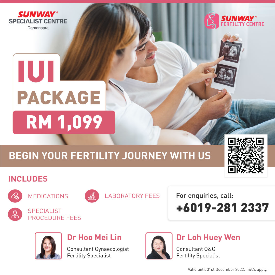 Latest IUI price in Sunway Specialist Centre Damansara are RM1,099